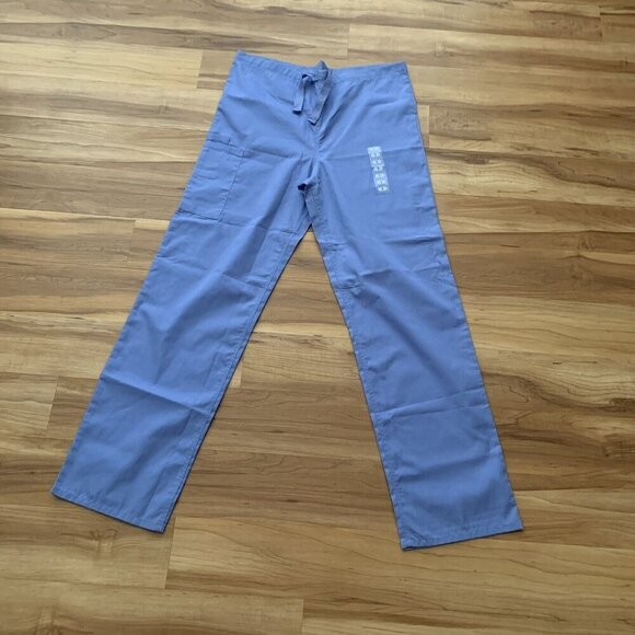 Two Cherokee Workwear Unisex Drawstring Scrub Pants Tall Small 4100T Ciew Blue - Picture 2 of 9